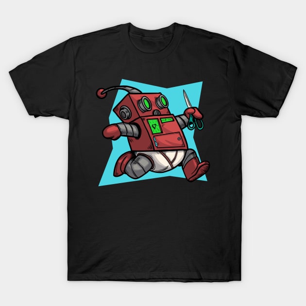 Danger Bot T-Shirt by richardsondesignsyyc